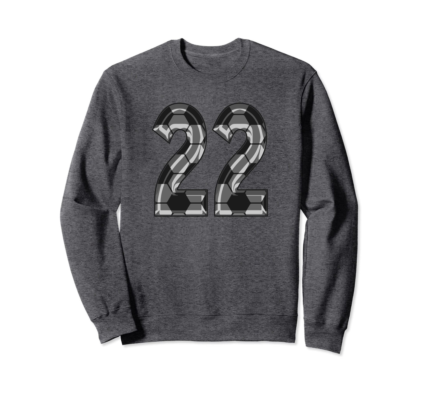 Soccer Number 22 Soccer 22 Jersey Sweatshirt - Custom Art Print for Adults - T-Shirt, Sweatshirt, Hoodie