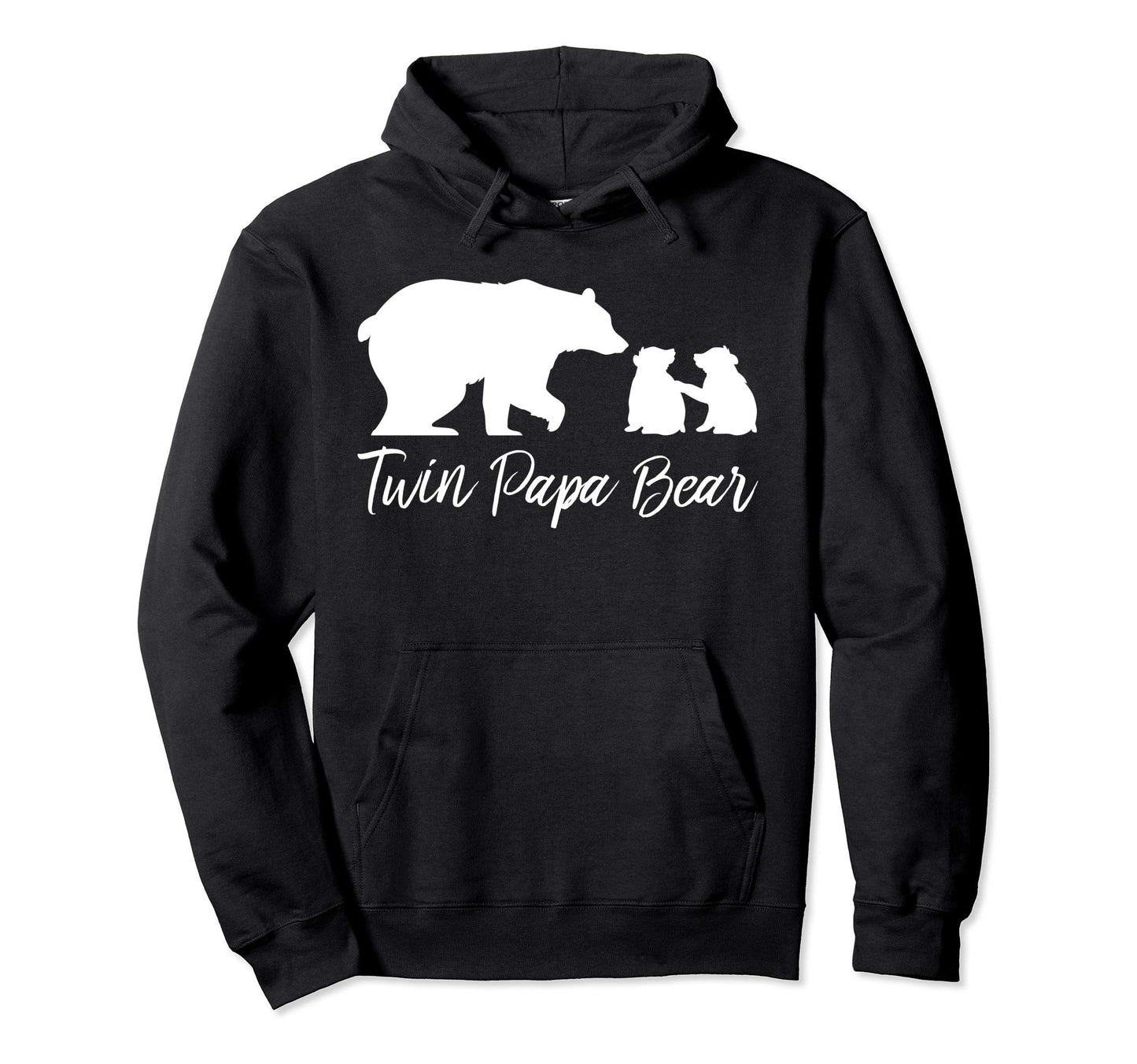 Twin Papa Bear Two Cubs Hoodie - Novelty Apparel for Adults - T-Shirt, Sweatshirt, Hoodie