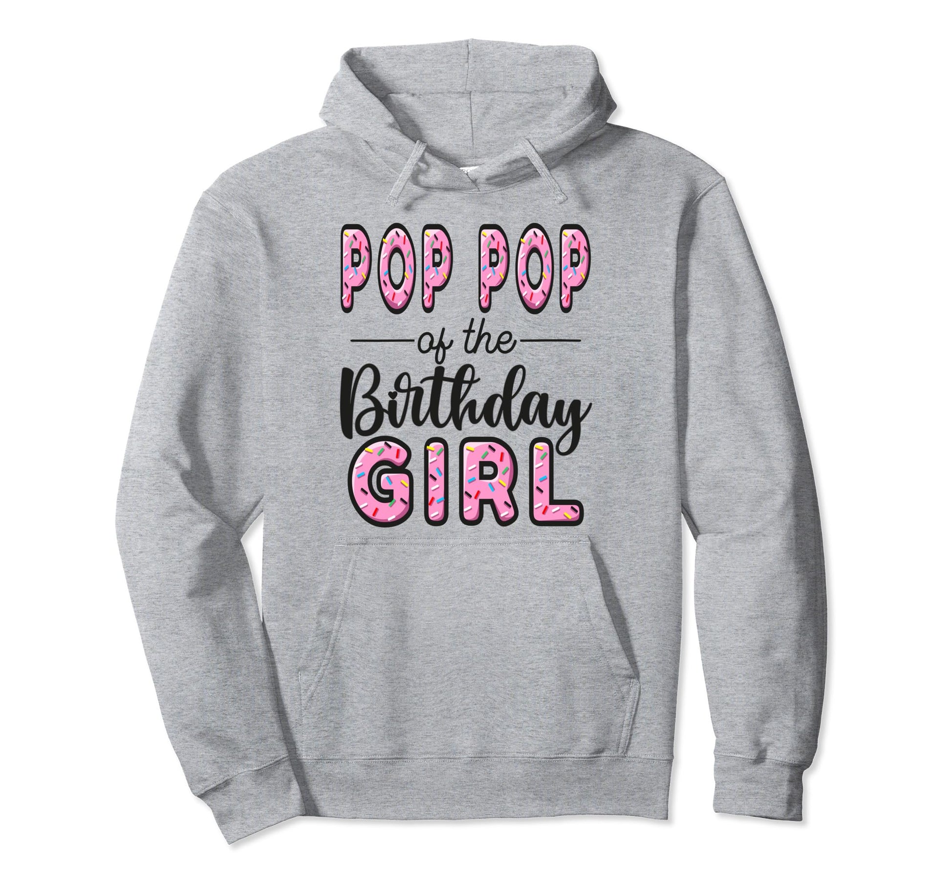 Pop Pop Birthday Donut Dad First Bday Hoodie - Minimalist Print Unisex - T-Shirt, Sweatshirt, Hoodie