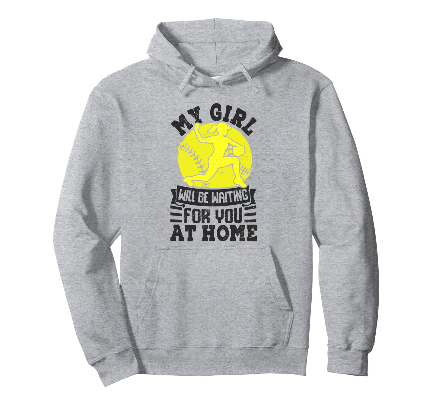 My Will Be Waiting You Home Softball Hoodie - Minimalist Print Men Women - T-Shirt, Sweatshirt, Hoodie