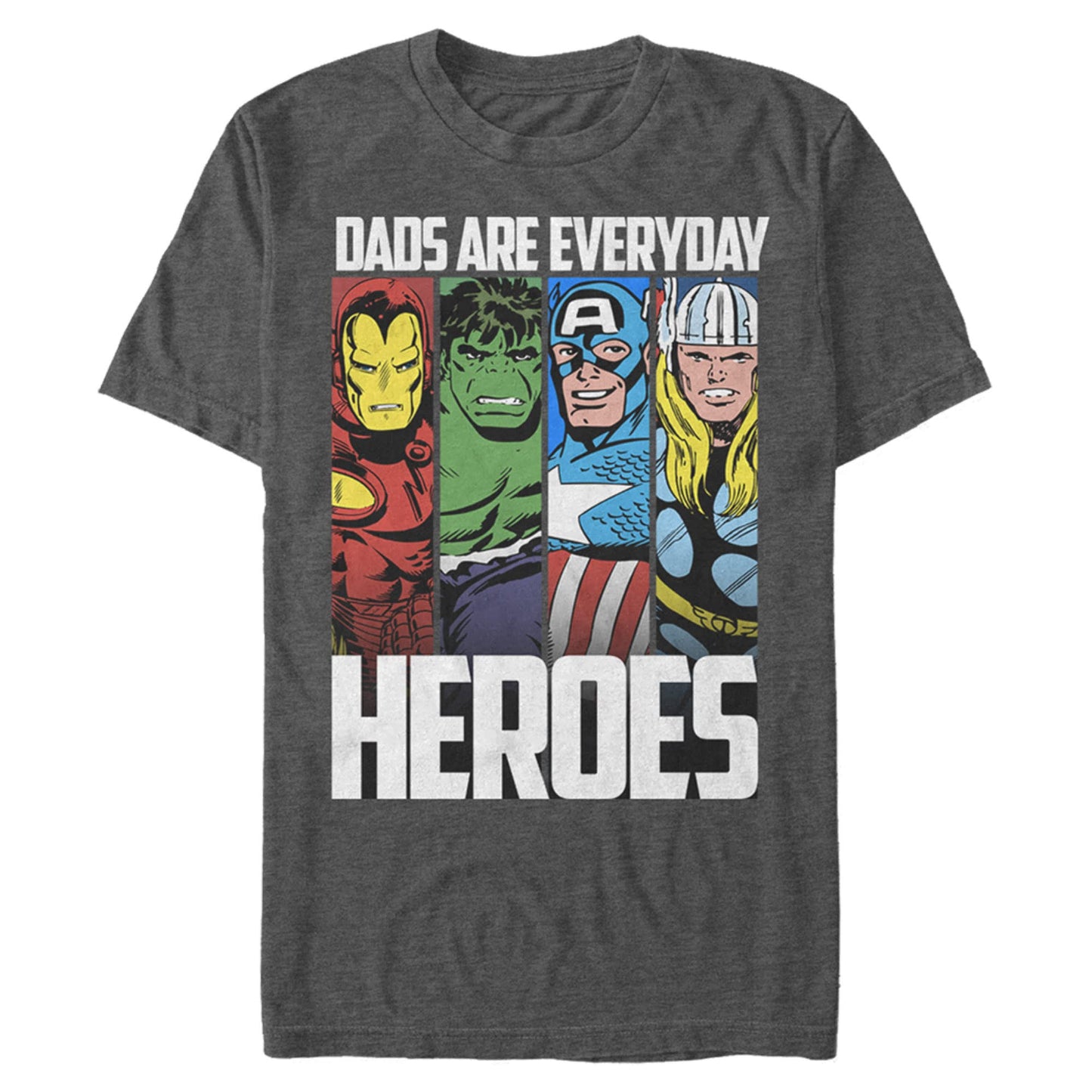 Marvel Everyday Hero Dad Mens Tops T-Shirt - Custom Art Print Men Women - T-Shirt, Sweatshirt, Hoodie