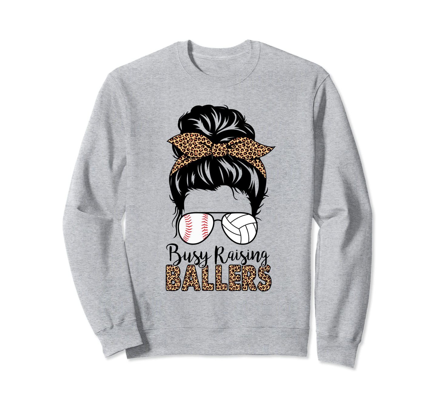 Busy Raising Ballers Volleyball Sweatshirt - Minimalist Print for Adults - T-Shirt, Sweatshirt, Hoodie