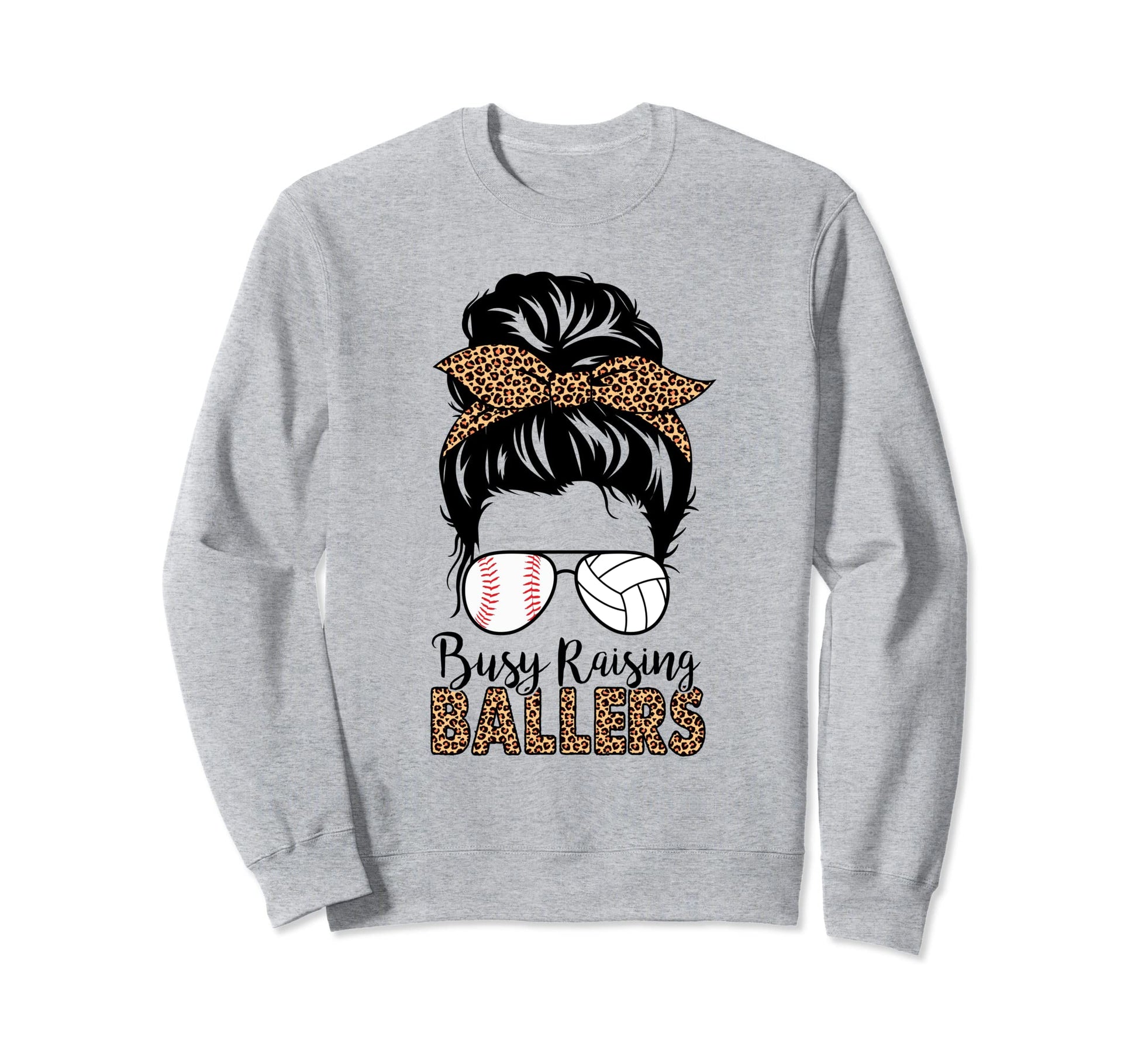 Busy Raising Ballers Volleyball Sweatshirt - Minimalist Print for Adults - T-Shirt, Sweatshirt, Hoodie