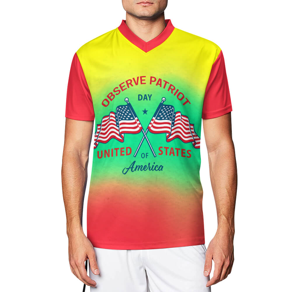 V Neck Football Jersey 3Z06 (All-Over Printing) S - 6XL From $ 5.96 football jersey product view 1