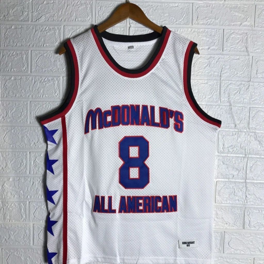 8 bryant mcdonald's jersey white Style 3 Basketball Jersey basketball jersey product view 1