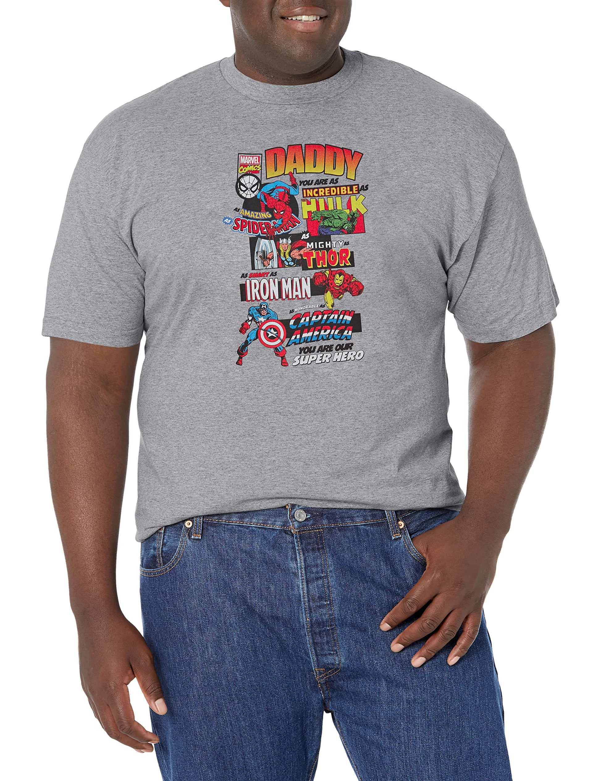 Marvel Mens Ultimate Dad T-Shirt - Aesthetic Graphic Unisex - T-Shirt, Sweatshirt, Hoodie