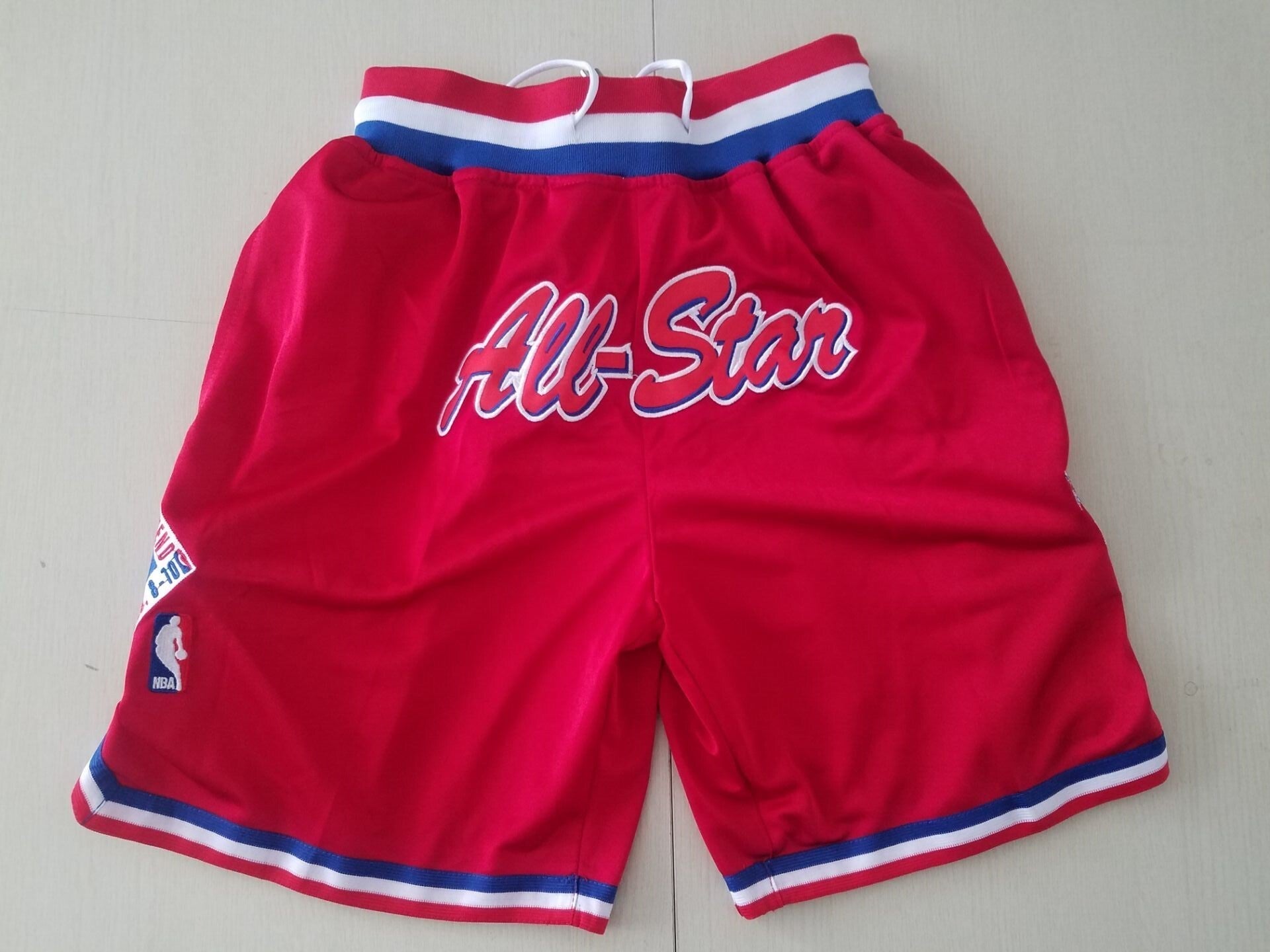 92 All-Star Red Shorts S-XXL Basketball Jersey basketball jersey product view 1
