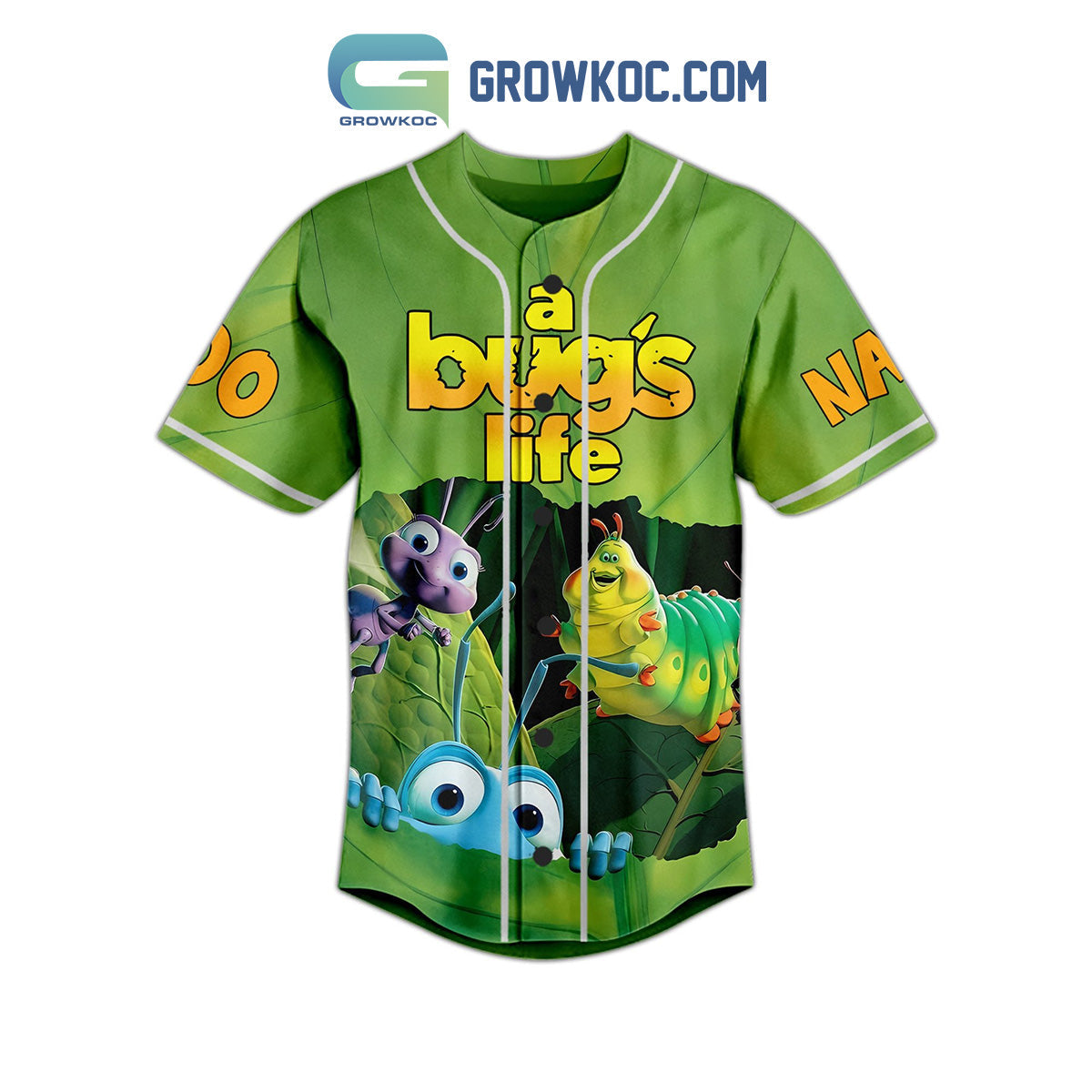A Bug’s Life I’m A Beautiful Butterfly Personalized Baseball Jersey baseball jersey product view 3