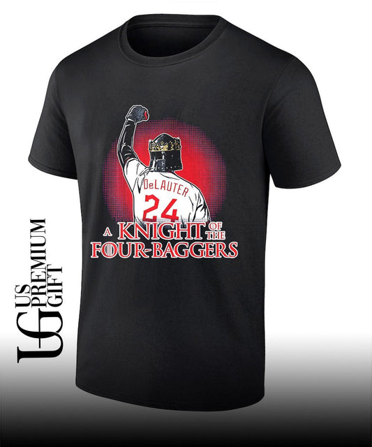 A Knight Of The Four-Bagger Chase DeLauter Cleveland Guardians baseball shirt Unisex T-shirt, Sweatshirt, Hoodie, Long Sleeve Tee - T-Shirt, Sweatshirt, Hoodie