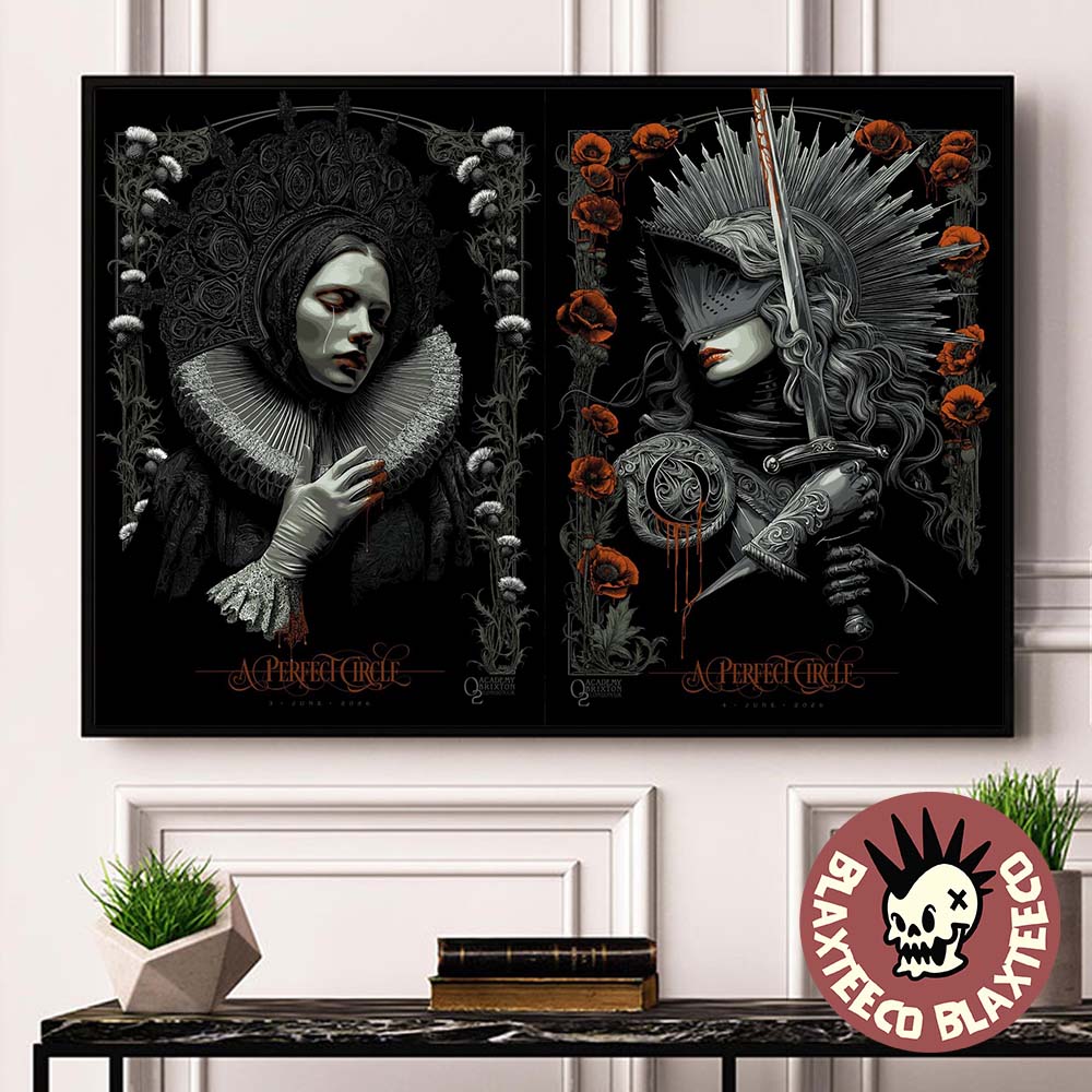 A Perfect Circle London UK 2026 Night 1 And 2 Combined Gig Poster At O2 Academy Brixton On 3 And 4 June 2026 Poster Canvas - T-Shirt, Sweatshirt, Hoodie