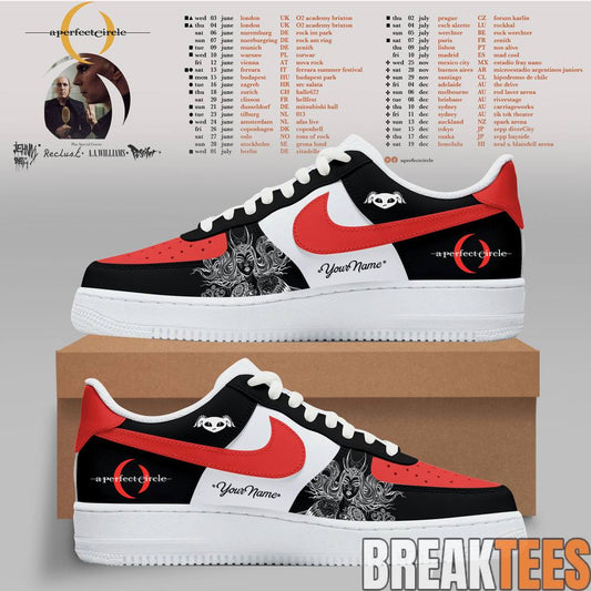 A Perfect Circle World Tour 2026 Custom Air Force 1 Shoes Unisex T-shirt, Sweatshirt, Hoodie, Long Sleeve Tee - T-Shirt, Sweatshirt, Hoodie