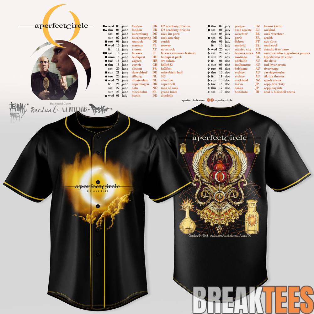 A Perfect Circle World Tour 2026 Special Baseball Jersey Unisex T-shirt, Sweatshirt, Hoodie, Long Sleeve Tee - T-Shirt, Sweatshirt, Hoodie