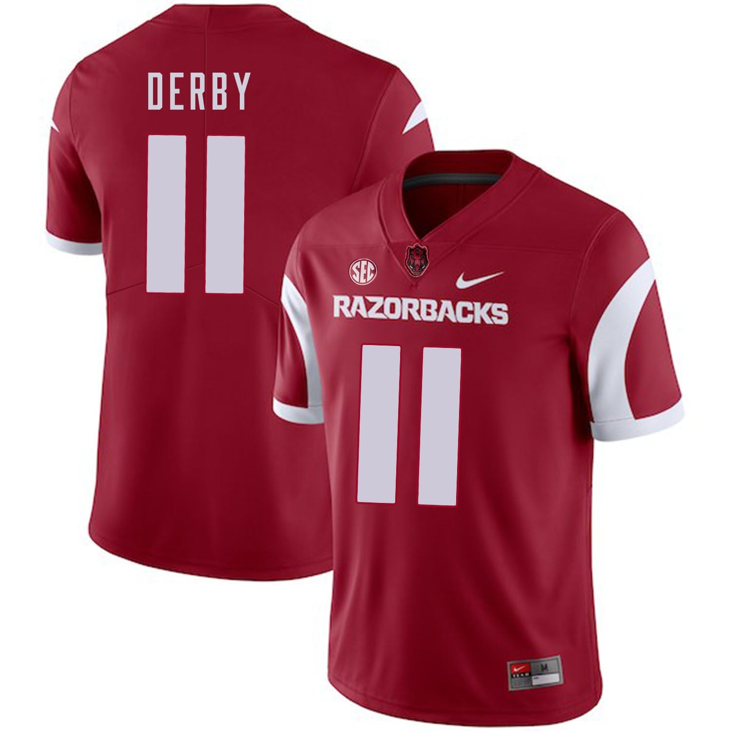 A.J. Derby 11 Red College Football Jersey football jersey product view 1