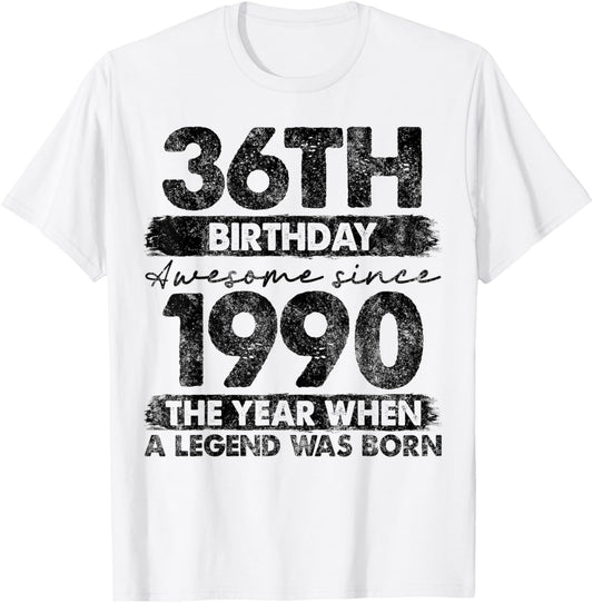 36 Year Old Gifts 1990 36Th Shirt Modern Collection
