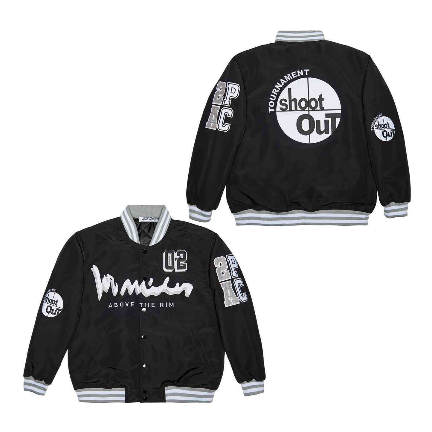 ABOVE THE RIM 100 MILES SATIN JACKET College Football Jersey football jersey product view 1