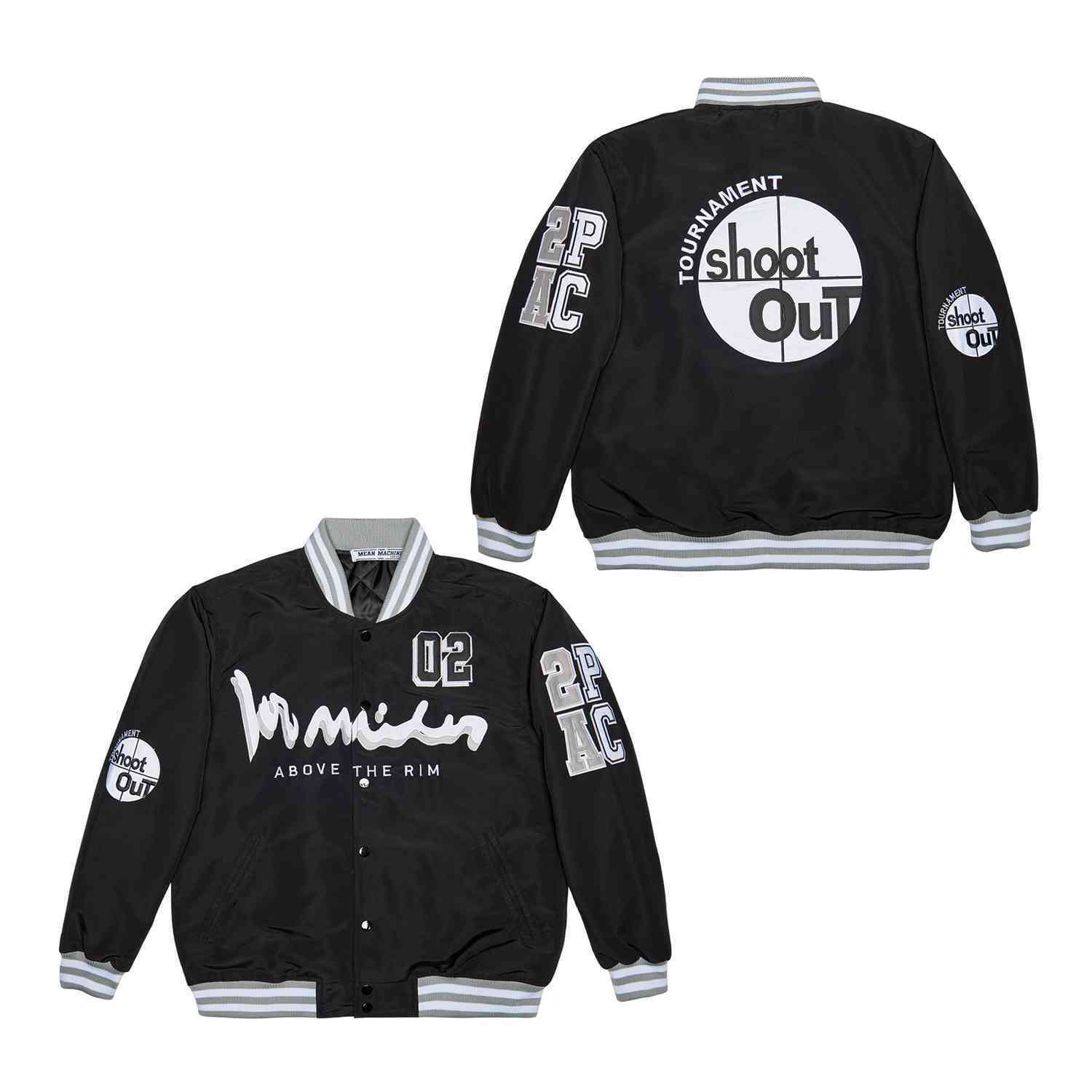 ABOVE THE RIM 100 MILES SATIN JACKET College Football Jersey football jersey product view 1