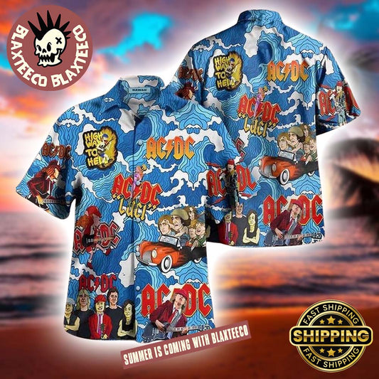 ACDC Band High Way To Hell Gift For Fans 2025 Summer Hawaiian Shirt Unisex T-shirt, Sweatshirt, Hoodie, Long Sleeve Tee - T-Shirt, Sweatshirt, Hoodie