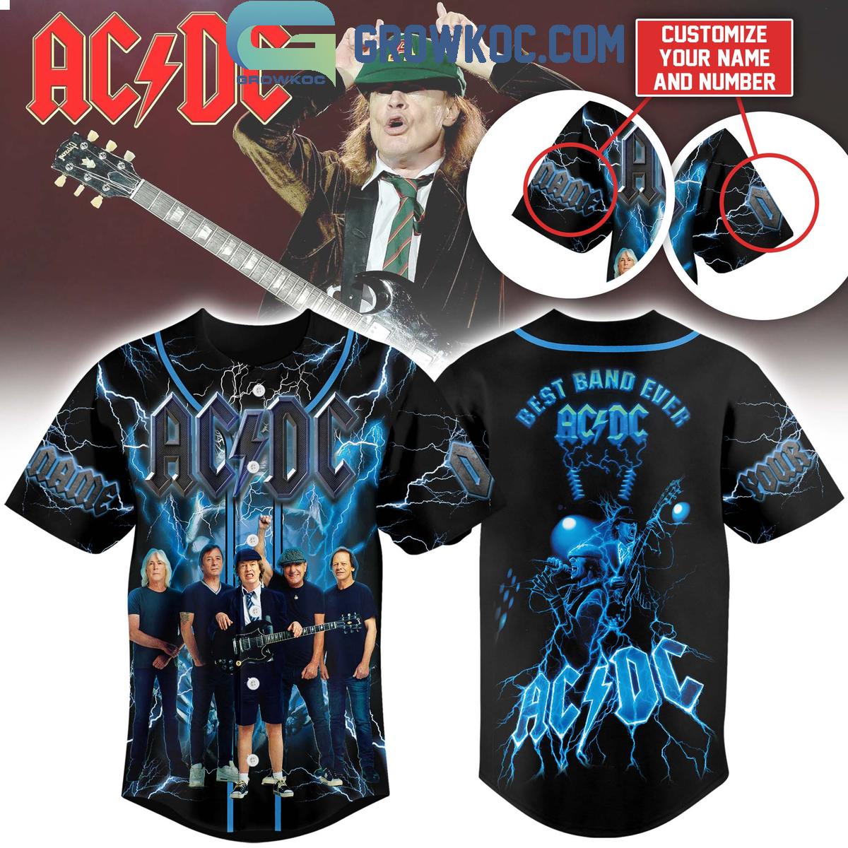 ACDC Best Band Ever 2025 Baseball Jersey baseball jersey product view 1