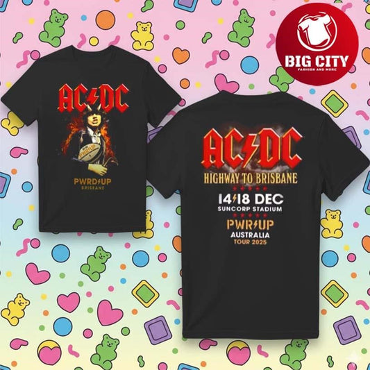 ACDC Dec 14-18 2025 Suncorp Stadium Australia Tour Two Sided Shirt Unisex T-shirt, Sweatshirt, Hoodie, Long Sleeve Tee - T-Shirt, Sweatshirt, Hoodie