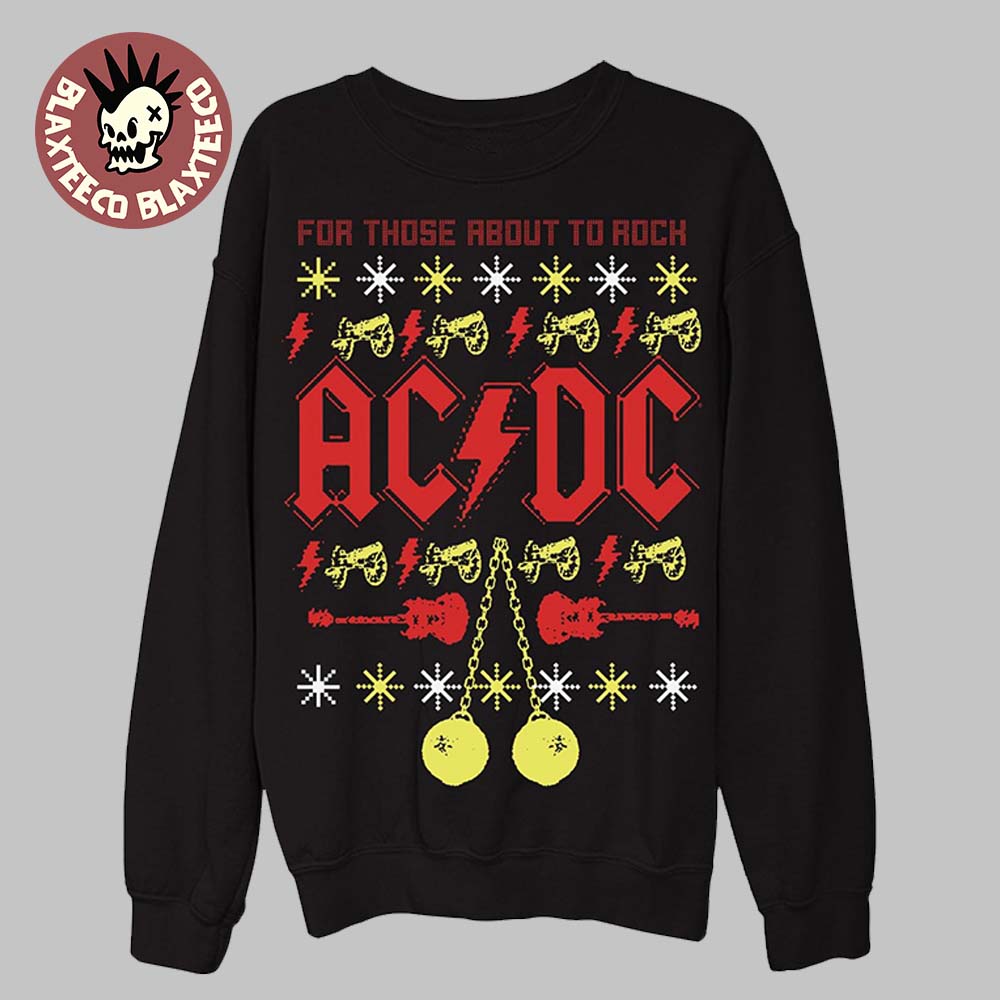 ACDC For Those About To Rock Festive 2025 Holiday Sweater Unisex T-shirt, Sweatshirt, Hoodie, Long Sleeve Tee - T-Shirt, Sweatshirt, Hoodie