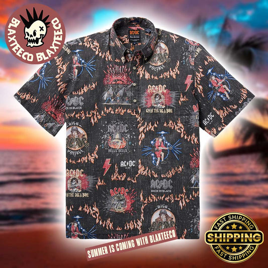 ACDC For Those About To Rock Iconic Albums Symbols 2025 Summer Hawaiian Shirt Unisex T-shirt, Sweatshirt, Hoodie, Long Sleeve Tee - T-Shirt, Sweatshirt, Hoodie