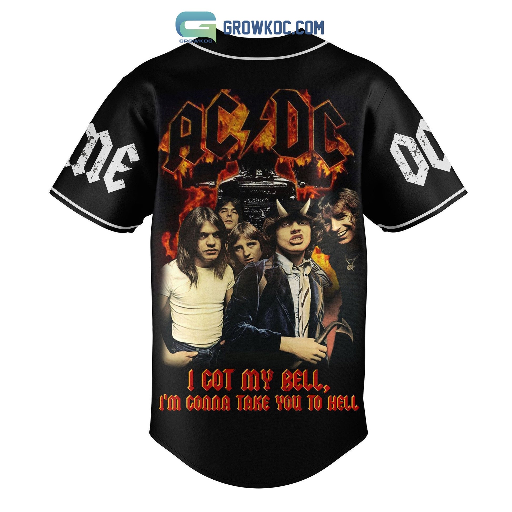 AC/DC Highway To Hell Personalized Baseball Jersey baseball jersey product view 1