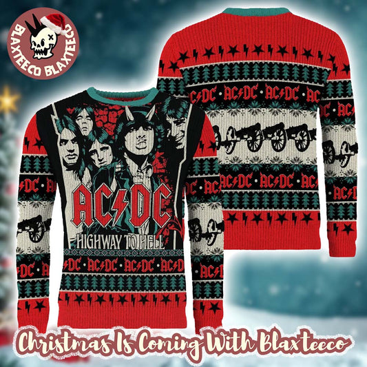 ACDC Highway To Hell Whole Lotta Cozy 2025 Holiday Christmas Ugly Sweater Unisex T-shirt, Sweatshirt, Hoodie, Long Sleeve Tee - T-Shirt, Sweatshirt, Hoodie