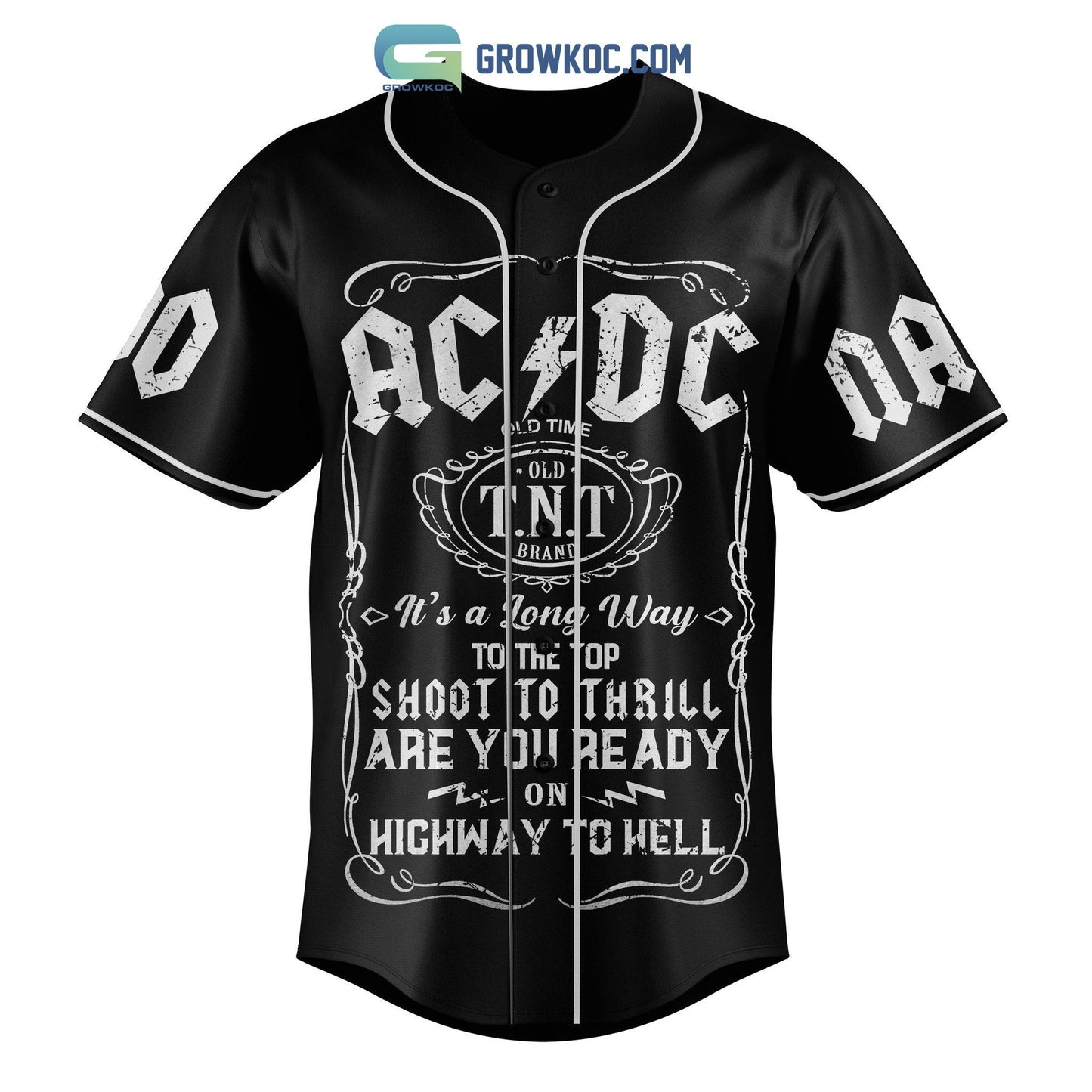 AC/DC I Got My Bell I’m Gonna Take You To Hell Personalized Baseball Jersey baseball jersey product view 2