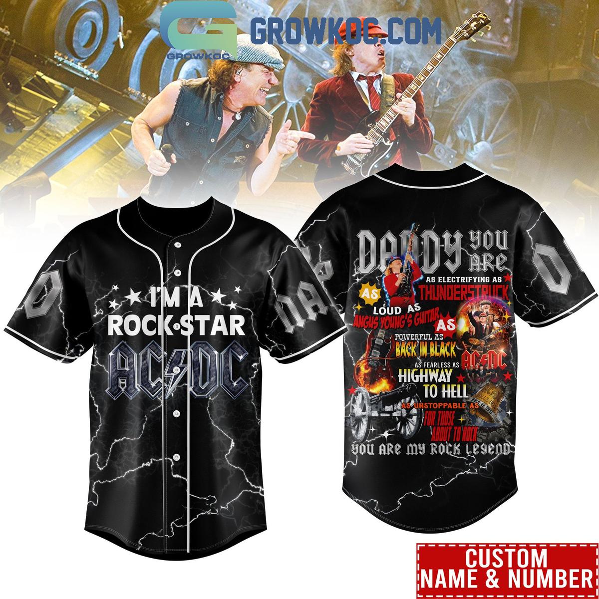 ACDC I’m A Rock Star Father’s Day Personalized Baseball Jersey baseball jersey product view 1