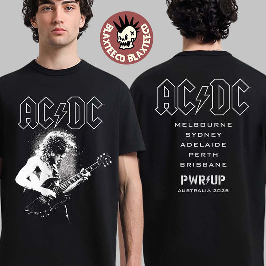 ACDC PWR Up Australia 2025 Angus Young Electric PWR UP Tour T-Shirt Unisex T-shirt, Sweatshirt, Hoodie, Long Sleeve Tee - T-Shirt, Sweatshirt, Hoodie