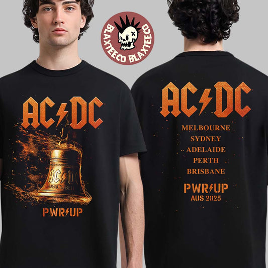 ACDC PWR Up Australia 2025 Hells Bells Lightning PWR UP Tour T-Shirt Unisex T-shirt, Sweatshirt, Hoodie, Long Sleeve Tee - T-Shirt, Sweatshirt, Hoodie