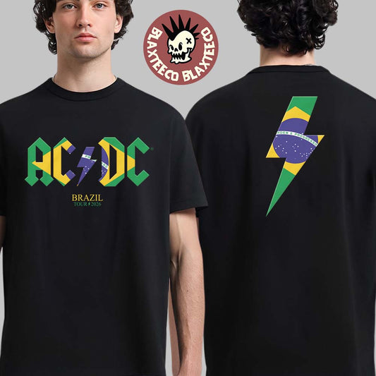 ACDC PWR Up Brazil Tour 2026 Brazil Thunder Flag T-Shirt Unisex T-shirt, Sweatshirt, Hoodie, Long Sleeve Tee - T-Shirt, Sweatshirt, Hoodie