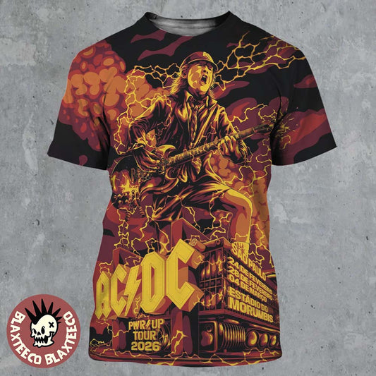 ACDC PWR Up Tour 2026 Sao Paulo Brazil Venue Poster At Estadio Do Morumbis On February 24 28 And March 4 2026 All Over Print Shirt - T-Shirt, Sweatshirt, Hoodie