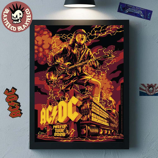 ACDC PWR Up Tour 2026 Sao Paulo Brazil Venue Poster At Estadio Do Morumbis On February 24 28 And March 4 2026 Home Decor Poster Canvas - T-Shirt, Sweatshirt, Hoodie