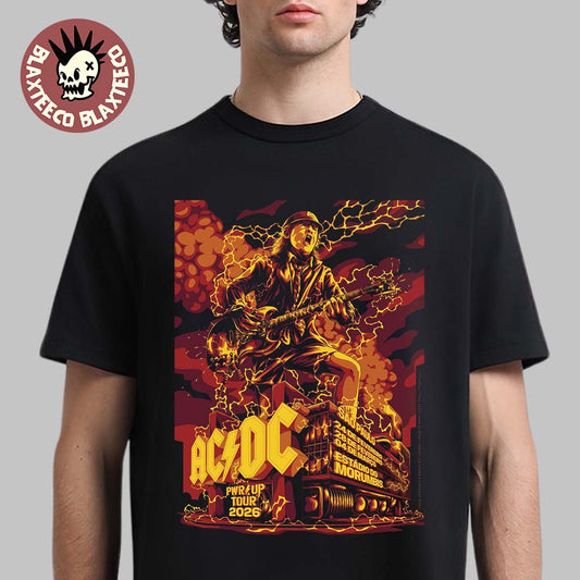 ACDC PWR Up Tour 2026 Sao Paulo Brazil Venue Poster At Estadio Do Morumbis On February 24 28 And March 4 2026 T-Shirt - T-Shirt, Sweatshirt, Hoodie