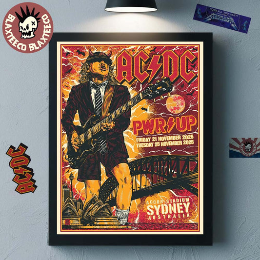 ACDC Sydney PWR UP Tour 2025 Australia At Accor Stadium On 21 And 25 November 2025 Home Decor Poster Canvas - T-Shirt, Sweatshirt, Hoodie