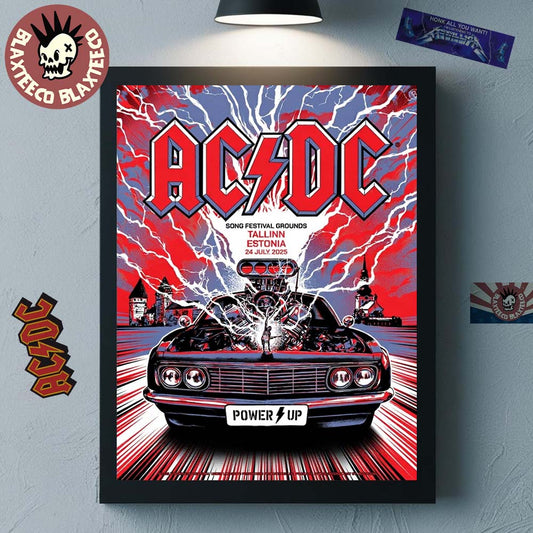 ACDC Tallinn PWR UP Tour Poster Estonia At Song Festival Grounds On July 24 2025 Home Decor Poster Canvas - T-Shirt, Sweatshirt, Hoodie