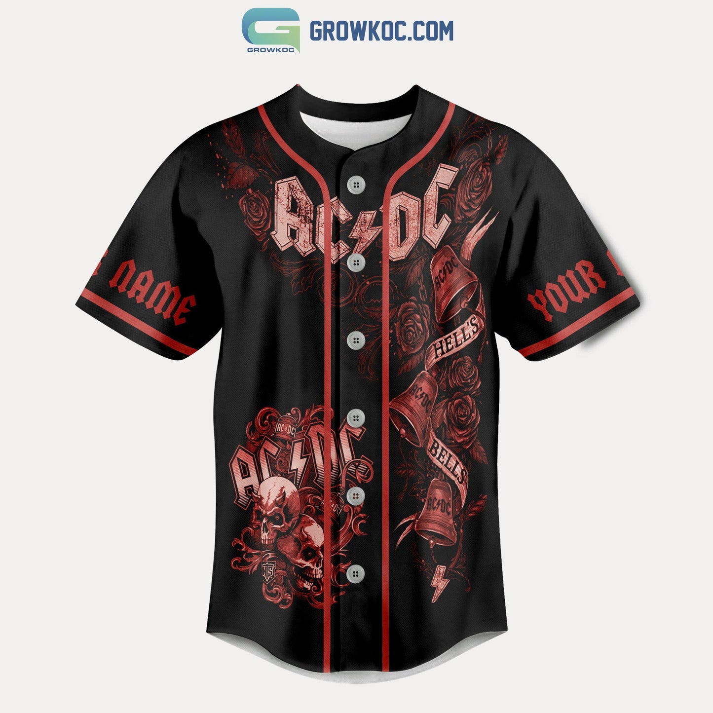 AC/DC When I Die Let Me Still Be A Fan Of AC/DC Personalized Baseball Jersey baseball jersey product view 2