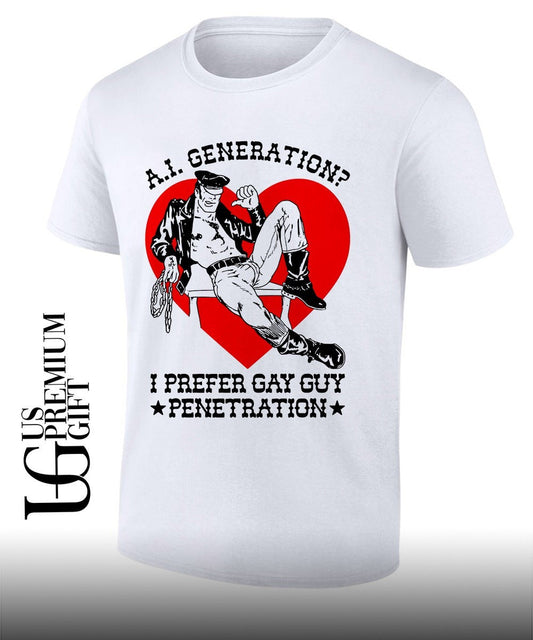 AI Generation I Prefer Gay Guy Penetration shirt Unisex T-shirt, Sweatshirt, Hoodie, Long Sleeve Tee - T-Shirt, Sweatshirt, Hoodie