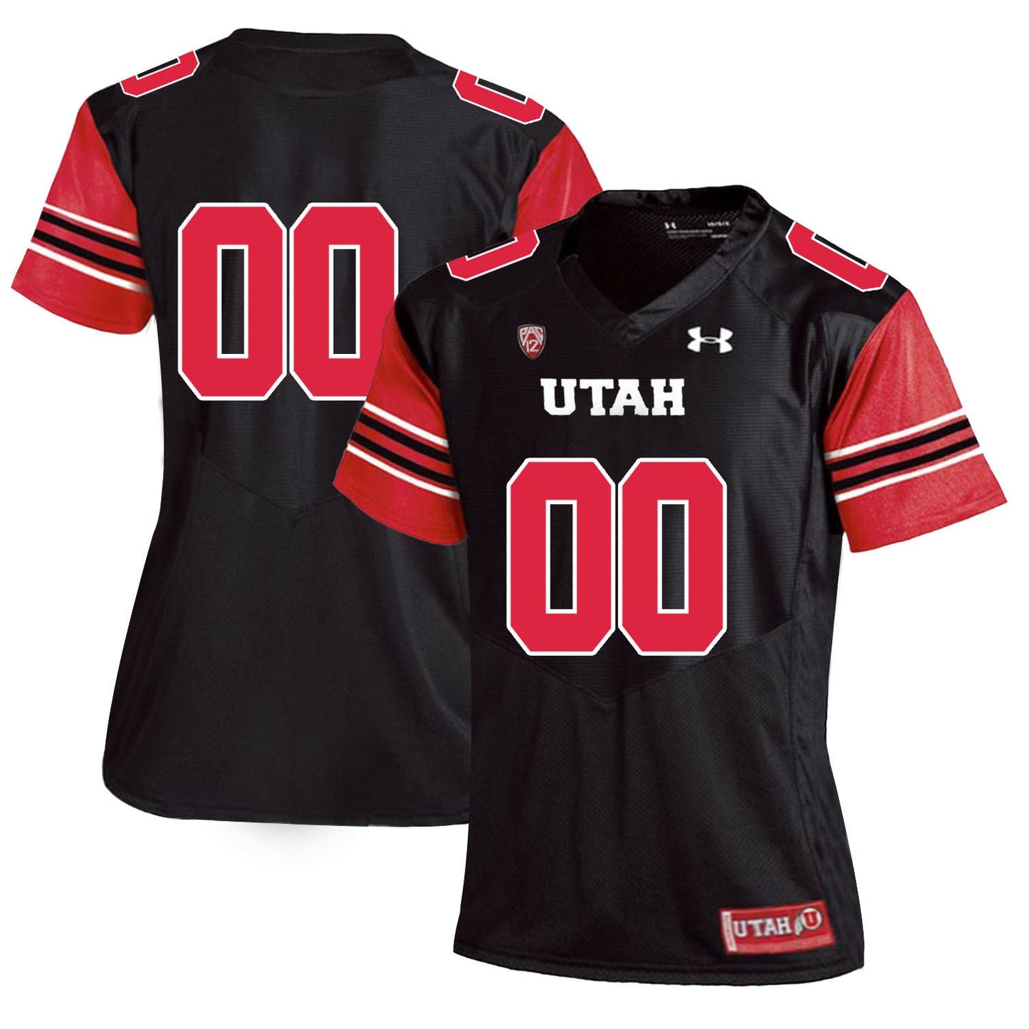 ANY NAME 00 Black Women College Football Jersey football jersey product view 1