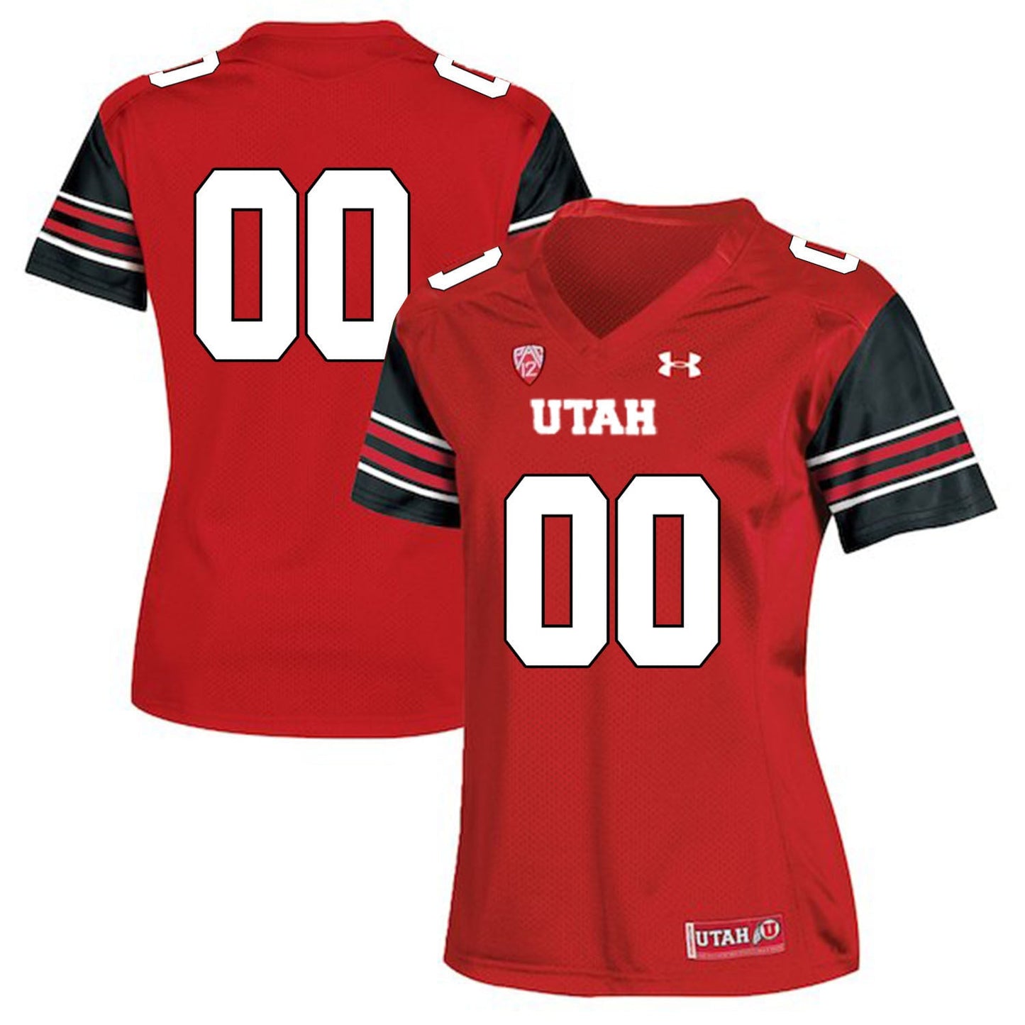 ANY NAME 00 Red Women College Football Jersey football jersey product view 1