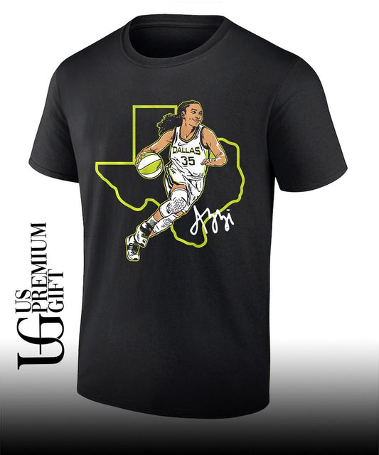 AZZI Azzi Fudd Dallas Wings dribbling basketball smiling 2026 WNBA shirt Unisex T-shirt, Sweatshirt, Hoodie, Long Sleeve Tee - T-Shirt, Sweatshirt, Hoodie