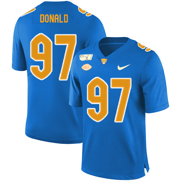 Aaron Donald 97 Blue College Football Jersey football jersey product view 1