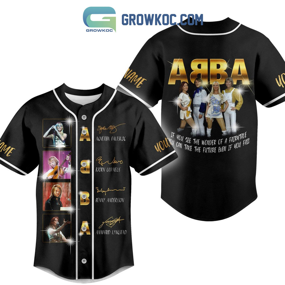 Abba If You See The Wonder Of A Fairutale Personalized Baseball Jersey baseball jersey product view 1