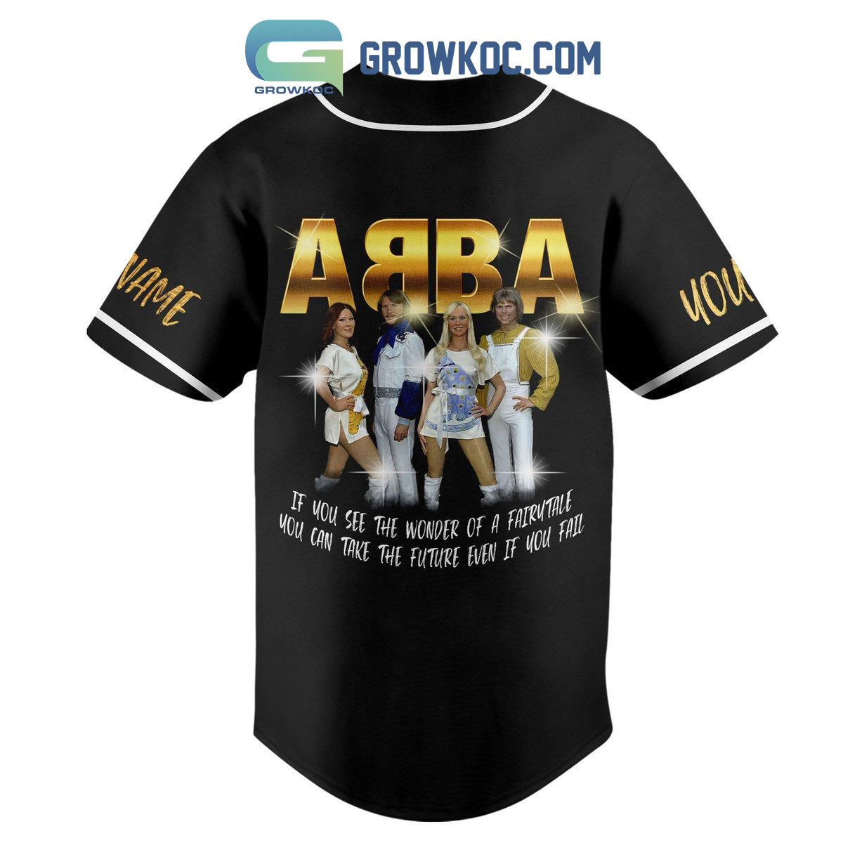 Abba If You See The Wonder Of A Fairutale Personalized Baseball Jersey baseball jersey product view 3