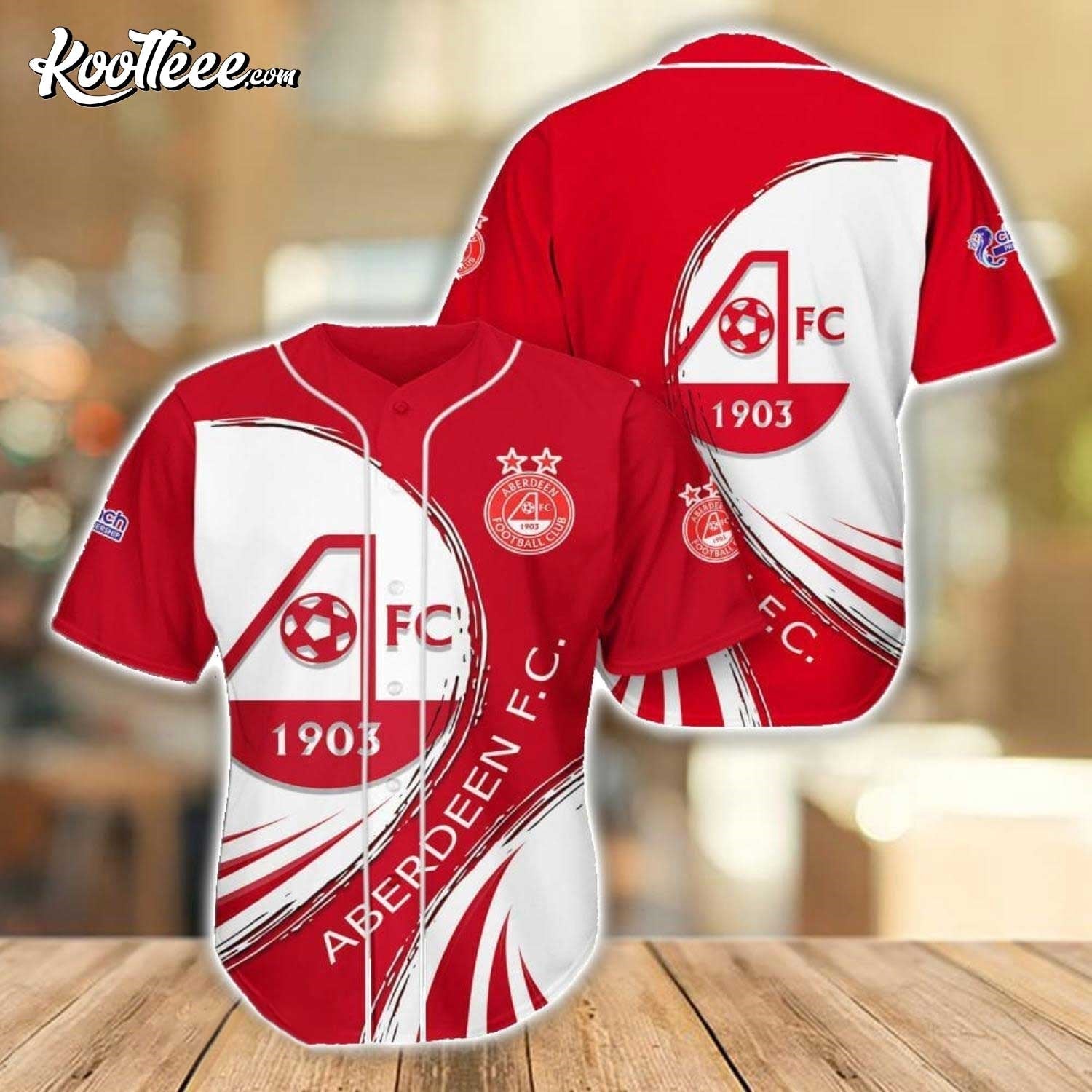 Aberdeen FC Sport Team Gift Baseball Jersey baseball jersey product view 1
