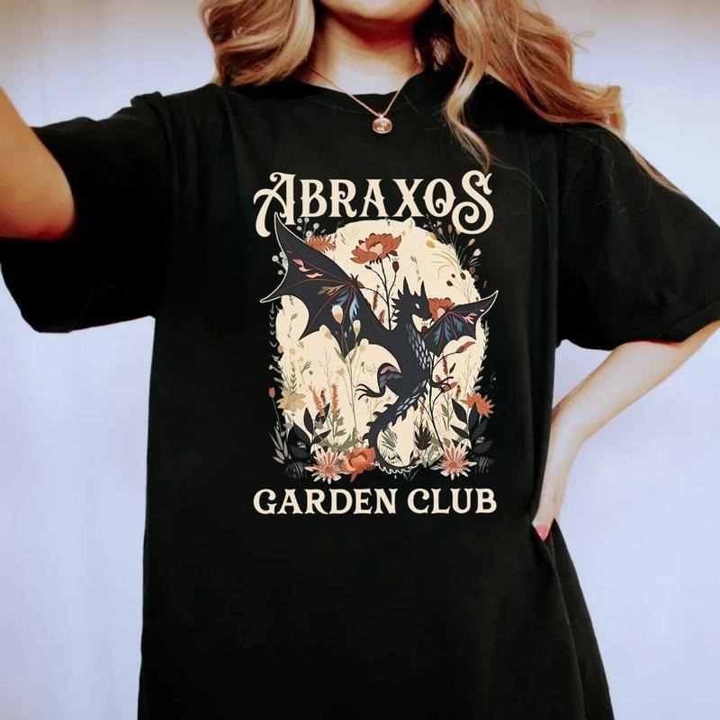 Abraxos Flower Garden Club Throne Glass Fantasy Book - Adult & Kids T-Shirts, Sweatshirts & Hoodies apparel design preview 1