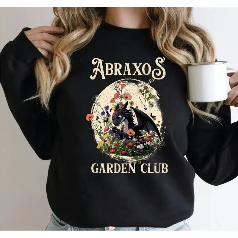 Abraxos Flower Garden Club Throne Glass Fantasy Book - Adult & Kids T-Shirts, Sweatshirts & Hoodies apparel design preview 1