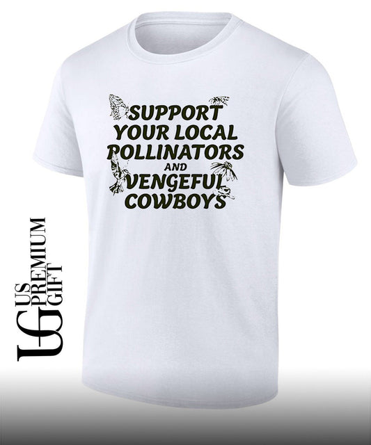 Adam Page support your local pollinators and vengeful cowboys shirt Unisex T-shirt, Sweatshirt, Hoodie, Long Sleeve Tee - T-Shirt, Sweatshirt, Hoodie