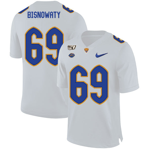 Adam Bisnowaty 69 White College Football Jersey football jersey product view 1